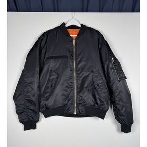 + USAF Black & Orange Bomber Jacket MIL-J-8279E Men's Medium